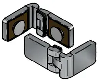 Scharnier: Pendelscharnier „Eckig“ - Edelstahloptik