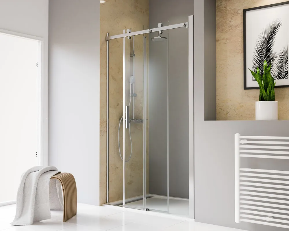 1000 mm, 2000 mm, 41 - Chromoptik, Klar hell, Anschlag: links