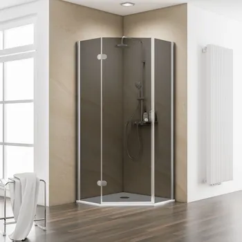 500-1200 mm, Halbkreis (Heb-Senk), Chromoptik, Grau-Anthrazit