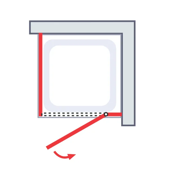 750-1300 mm, Halbkreis (Heb-Senk), Chromoptik, Grau-Anthrazit