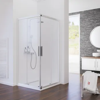 900x750 mm, 1850 mm, Alpinweiß, Klar hell