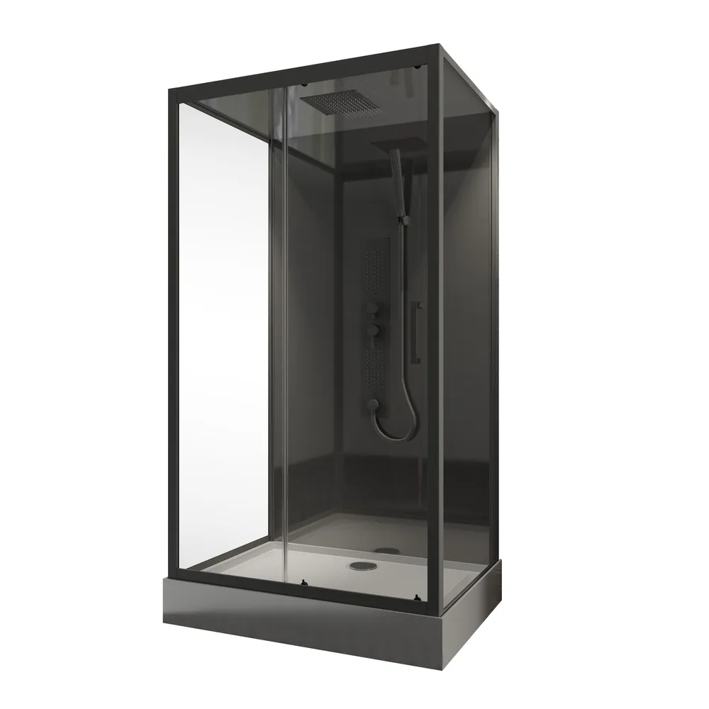 850x1150 mm, 2150 mm, Mattschwarz, Klar hell