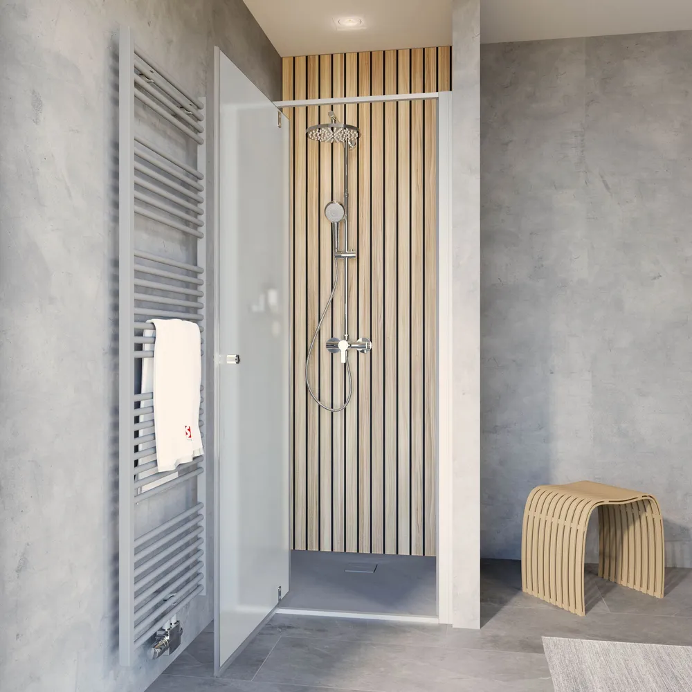 650-1200 mm, Alu-Natur, Matt-Satiniert, versiegelt, Anschlag: links