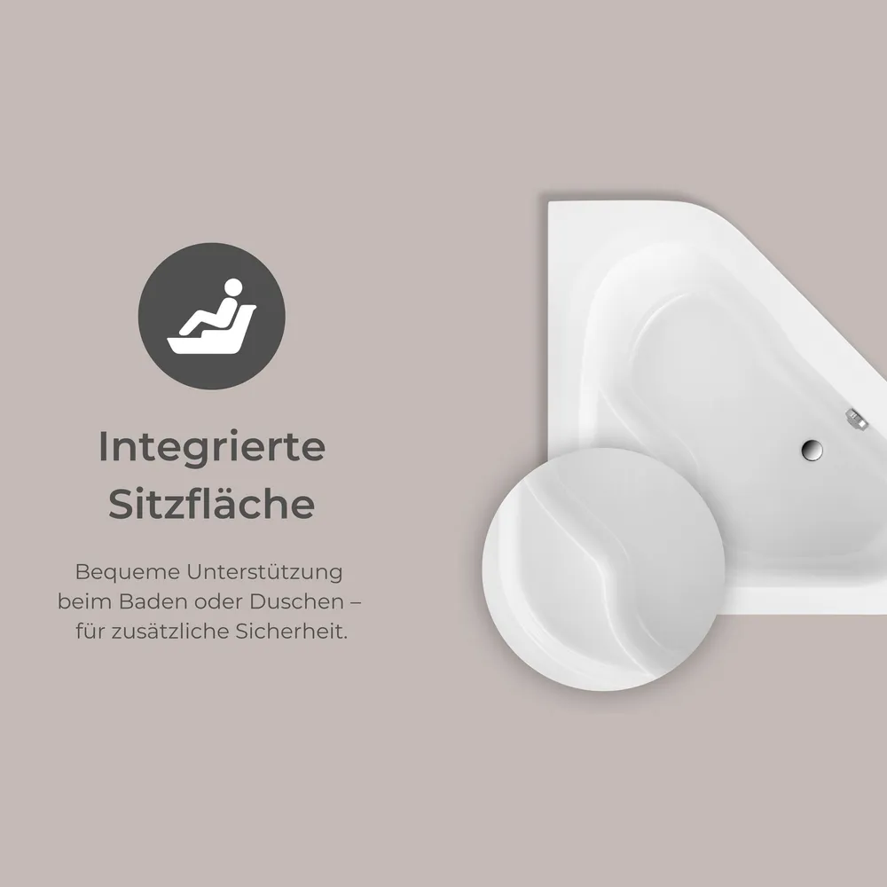 Badewannenbild mit Integrierter Sitzfläche
