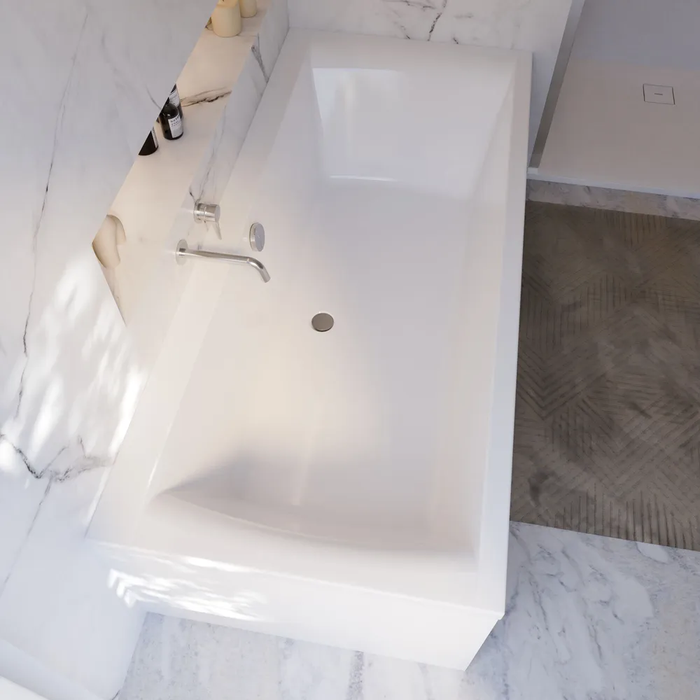 Die Schulte Badewanne Onda mit Wannentraeger in weiß