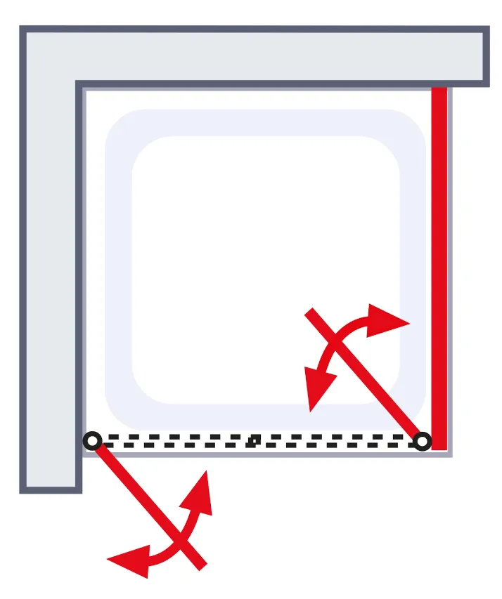 900x900 mm, 1920 mm, Alu-Natur, Klar hell, versiegelt