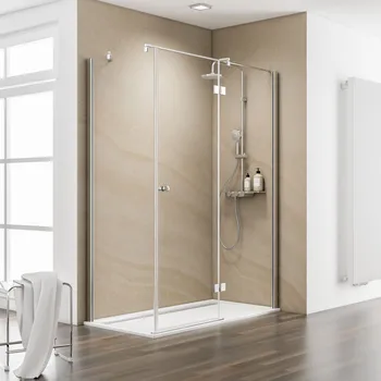 1200 mm, 2000 mm, Eckig (Heb-Senk), Edelstahloptik, Klar hell