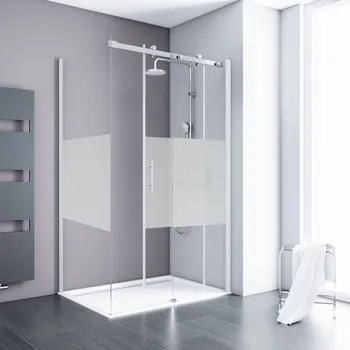 1200x900 mm, 2000 mm, Alpinweiß, Dezent, versiegelt, Festelement: rechts / SW links