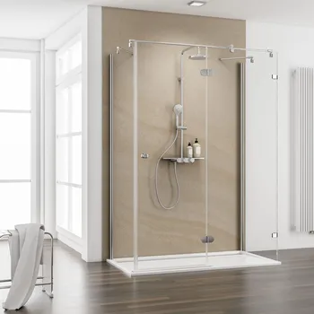 250-1300 mm, Halbkreis (Heb-Senk), Chromoptik, Klar hell