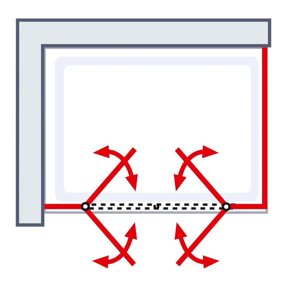 1650-2200 mm, Matt-Schwarz, Nebel