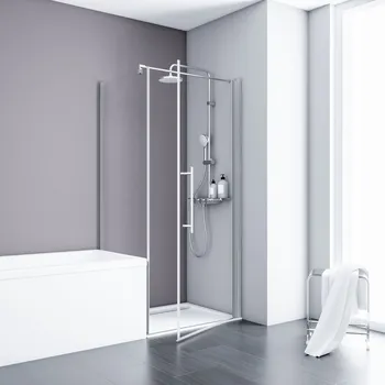 800x750 mm, 1920 mm, Alu-Natur, Klar hell