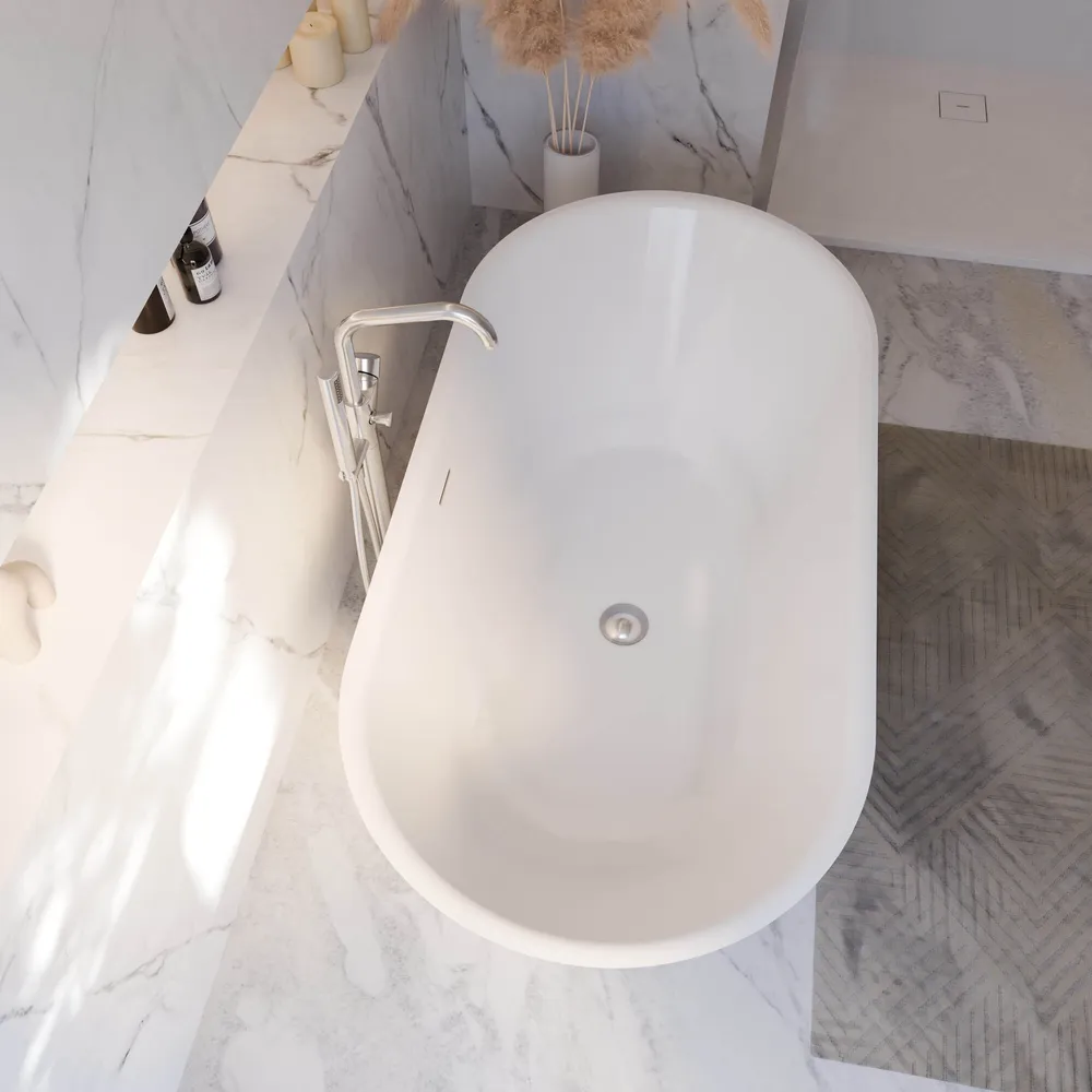 Schulte Badewanne Isla in weiß 1500 x 750 Perspektive von oben