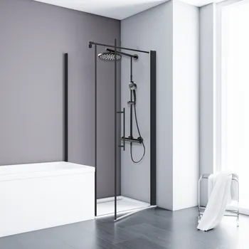 900x750 mm, 1920/1670 mm, Mattschwarz, Klar hell