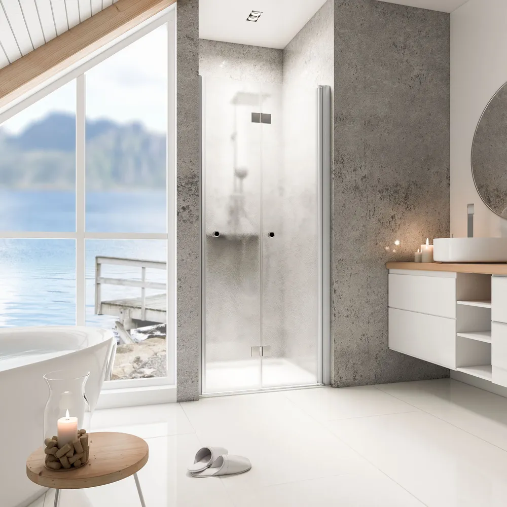 800 mm, 2000 mm, Eckig (Heb-Senk), Alu-Natur, Bella (Chinchilla-Struktur), versiegelt, Anschlag: links