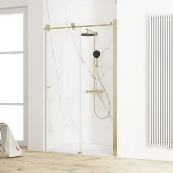 1100 mm, 2000 mm, Goldoptik, matt, Klar hell