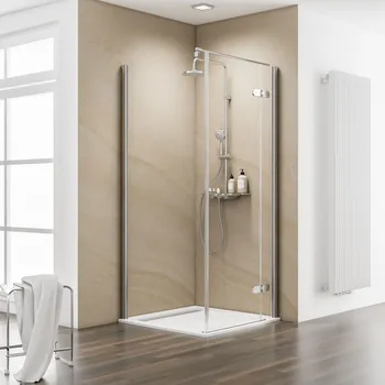 800 mm, 2000 mm, Pendelscharnier „Halbkreis“, Edelstahloptik, Klar hell