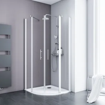 900x900 mm, 1920 mm, Alpinweiß, Klar hell