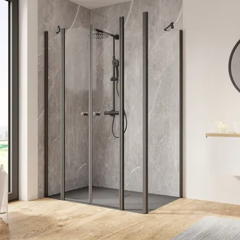 1650-2200 mm, Matt-Schwarz, Nebel