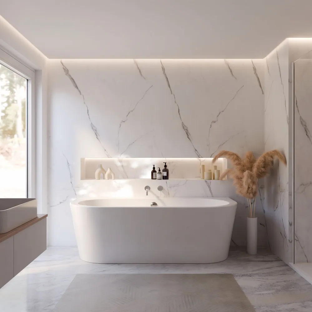 Badewanne Lago in weiß Frontal Perspektive