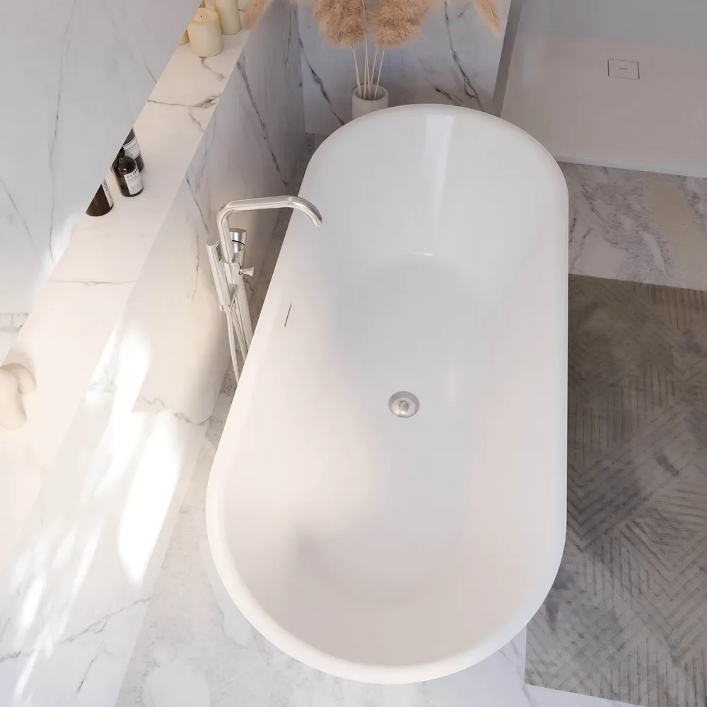 Badewanne Isla in weiß 1700x750 mm Perspektive von oben