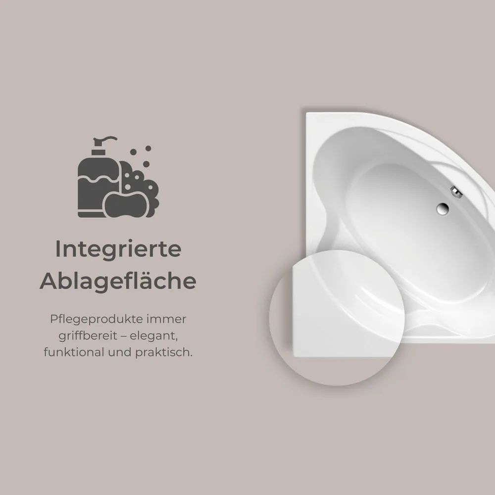 Badewannenbild mit Integrierter Ablagefläche