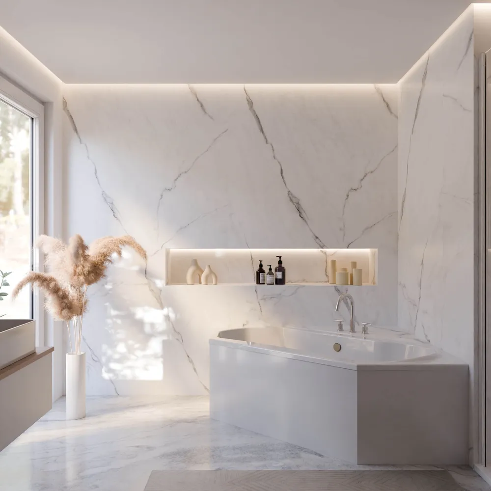 Ambiente Bild. Eingebaute Badewanne von vorne