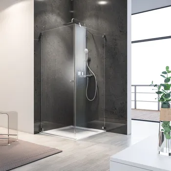 500-1000 mm, 180° Beschlag, Klar hell, versiegelt, Anschlag: links