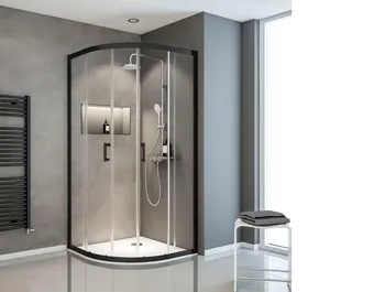 900x900 mm, 1900 mm, Alpinweiß, Dezent light