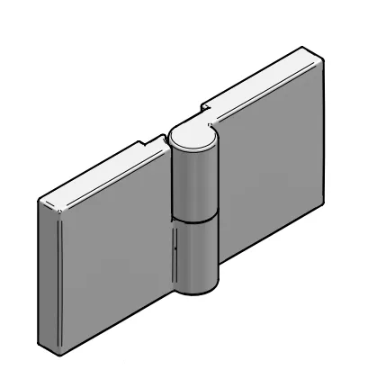 Scharnier: Eckig (Heb-Senk) - Edelstahloptik