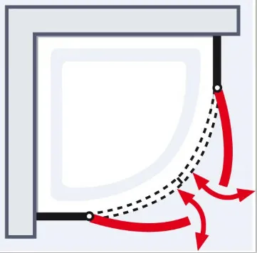 900x800 mm, 2000 mm, Alpinweiß, Klar hell