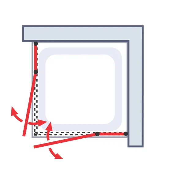 800x800 mm, 2000 mm, Alu-Natur, Klar hell