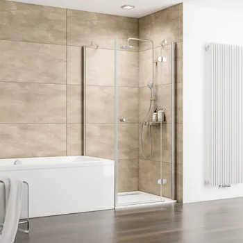 800 mm, 2000 mm, Halbkreis (Heb-Senk), Chromoptik, Klar hell