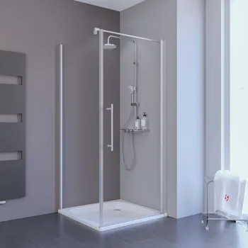 900x900 mm, 1920 mm, Alu-Natur, Klar hell, versiegelt