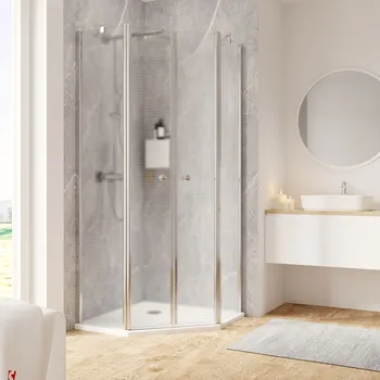 1000x1000 mm, 2000 mm, Chromoptik, Carré, versiegelt, Anschlag: rechts / links