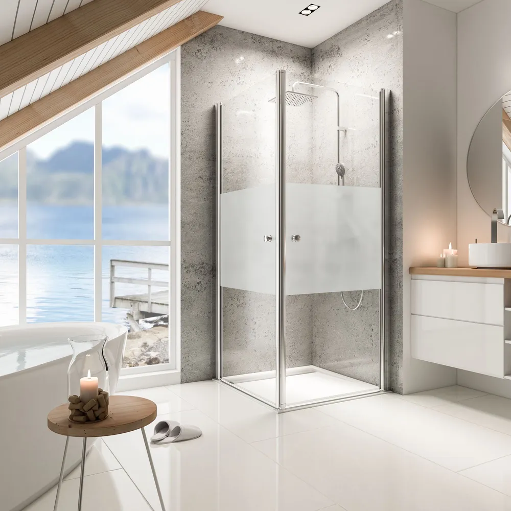 1000x1000 mm, 2000 mm, Chromoptik, Dezent, versiegelt