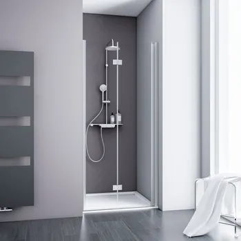 800 mm, 1920 mm, Eckig, Alu-Natur, Klar hell, Anschlag: rechts