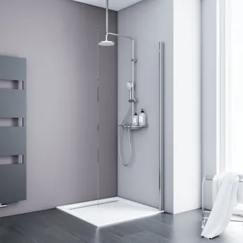 900 mm, 1900 mm, Chromoptik, Klar hell, Anschlag: rechts / links