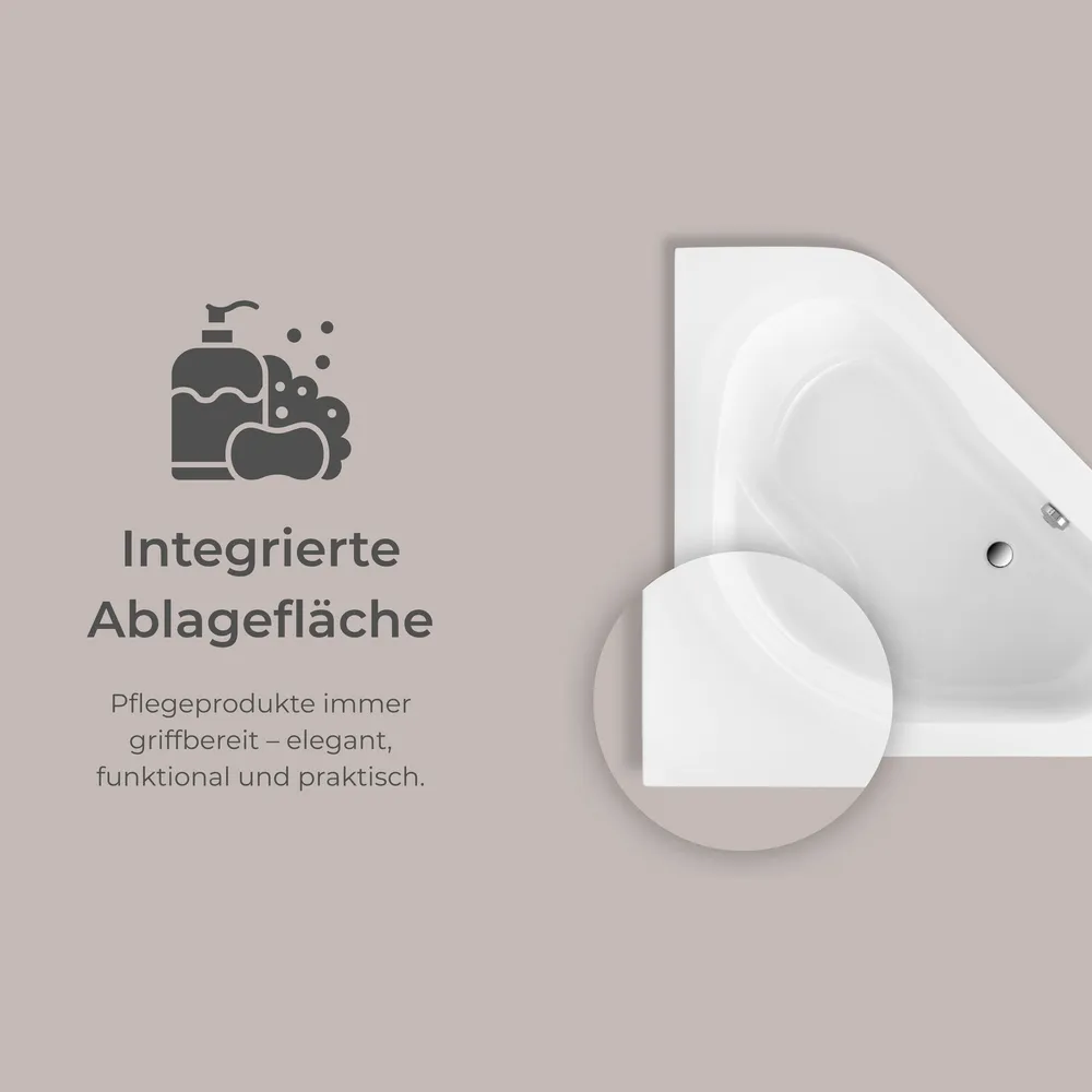 Badewannenbild mit Integrierter Ablagefläche