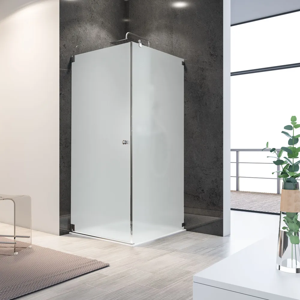 500-1000 mm, 180° Beschlag, Matt-Satiniert, versiegelt, Anschlag: links