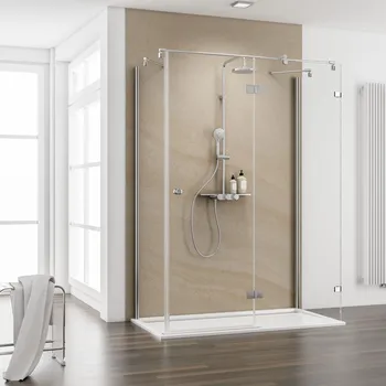 250-1300 mm, Eckig (Heb-Senk), Edelstahloptik, Klar hell